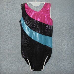 Black Stars Turquoise Pink Leotard 170